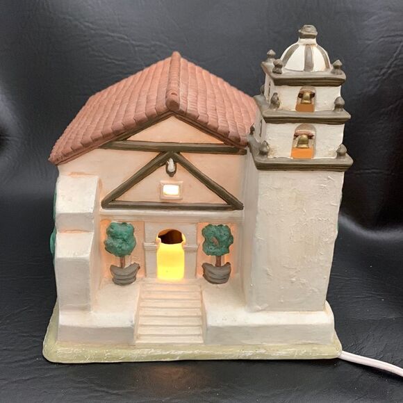 Mervyns California Mission San Buenaventura 1998 Vintage Lighted Christmas - Picture 1 of 13
